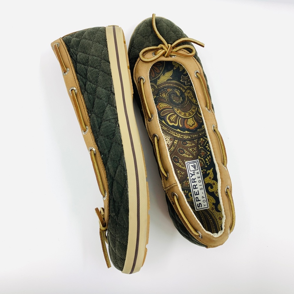 Sperry Top Sider Corduroy Quilted Paisley Boat Sho
